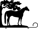 Horse under tree graphic